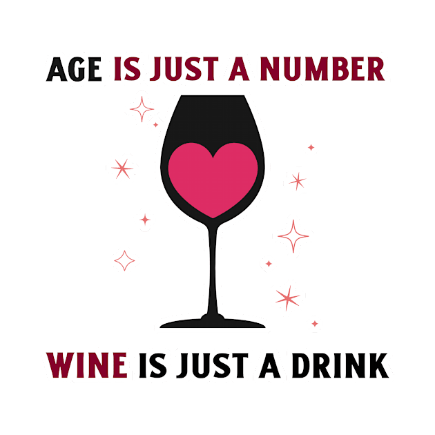 Age is Just a Number WINE is Just a Drink Birthday Gift by SpecialOccasionsWishes