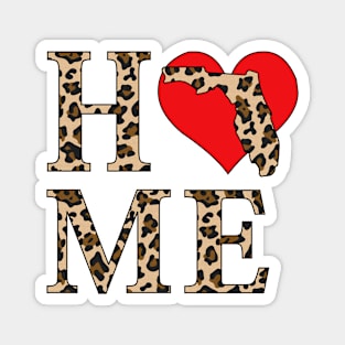 Florida Home Leopard Print Magnet