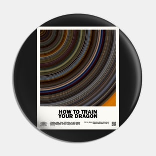 minimal_How to Train Your Dragon Circular Barcode Movie Pin