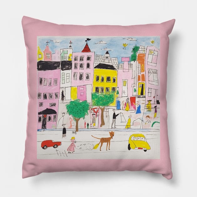 Abstract painting Pillow by timstoreno1