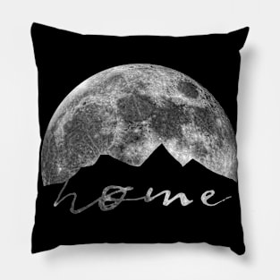 HOME Mountains On MOON, Full Moon Pillow