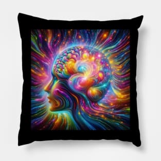 colors of the brain Pillow