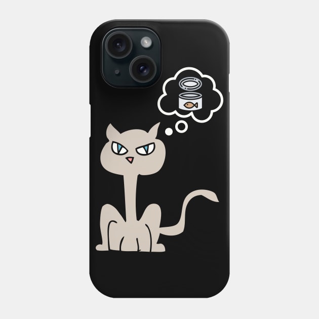 Hungry cat wants tuna Phone Case by MikeNotis