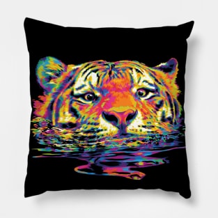 Rainbow Swimming Tiger Pillow