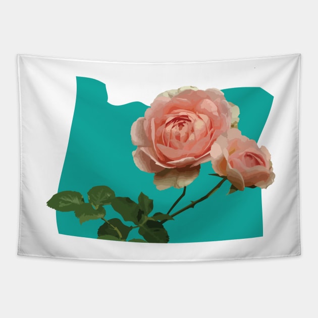 Oregon Roses Tapestry by Lavenderbuttons