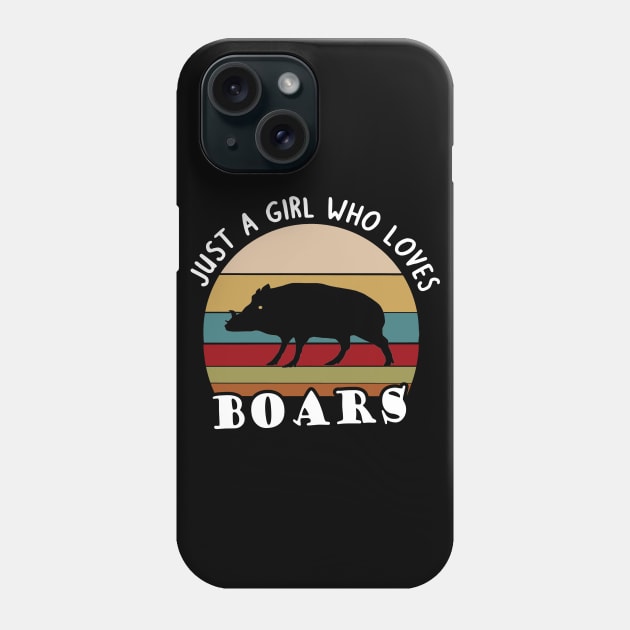 Wild boar girl love saying huntress hunt Phone Case by FindYourFavouriteDesign