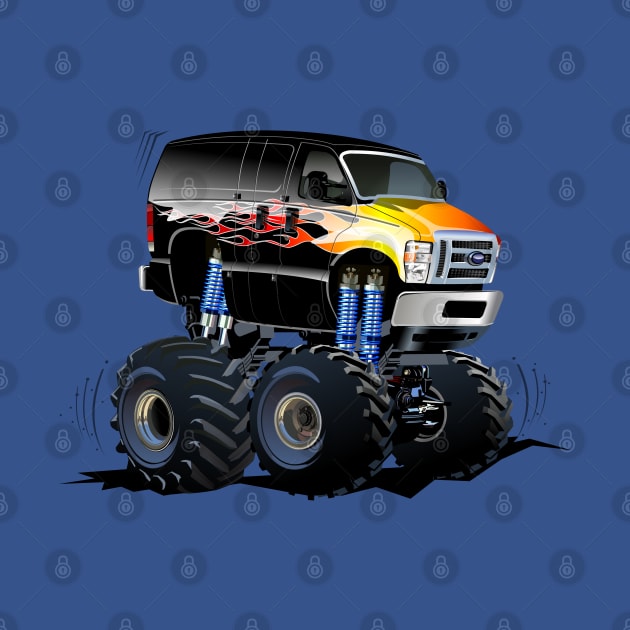 Cartoon monster truck by Mechanik