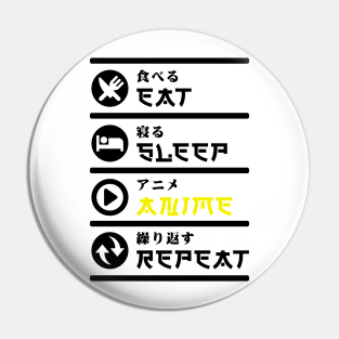 EAT SLEEP ANIME REPEAT Pin