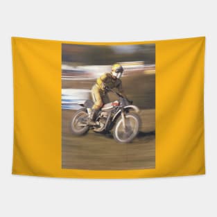 Vintage Motorcycle Racing Tapestry