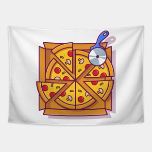 Pizza Slice On Box Tapestry