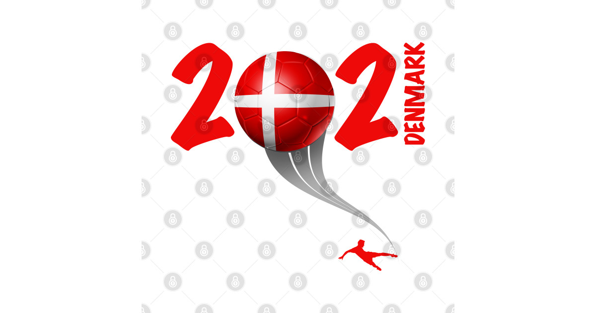 Euro Soccer 2021 logo Denmark - Denmark Soccer - T-Shirt ...