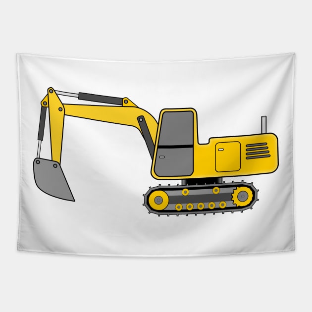 Excavator Tapestry by NiftyGaloot