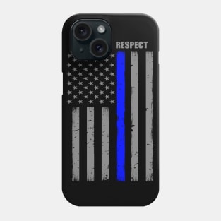 Honor Respect Thin Blue Line Flag Phone Case