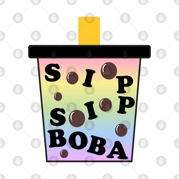 Sip Sip Boba Rainbow Tea by Kelly Gigi