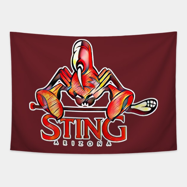 Arizona Sting Lacrosse Tapestry by Kitta’s Shop