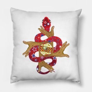 Snake with star pattern Pillow