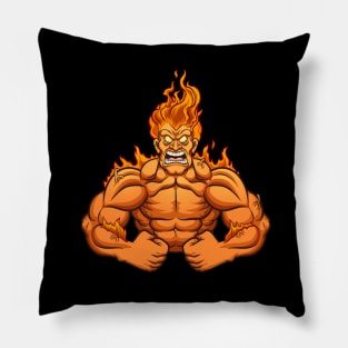 Man on fire Pillow