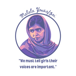 Malala Yousafzai Portrait and Quote T-Shirt