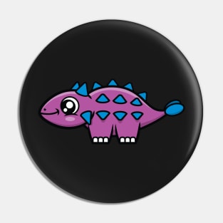 Ankylosaurus Dinosaur (Purple and Blue) Pin