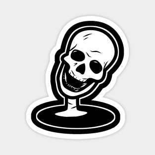 Head skull with hole cartoon style t-shirt Magnet