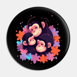 Monkey Mothers Day Pin