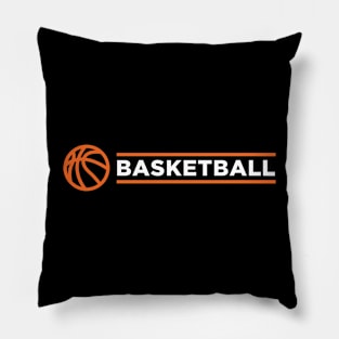 basketball logo with ball Pillow