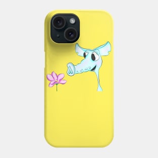 Blue monster and flower Phone Case