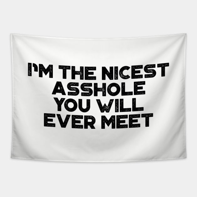 I'm The Nicest Asshole You Will Ever Meet Funny Tapestry by truffela