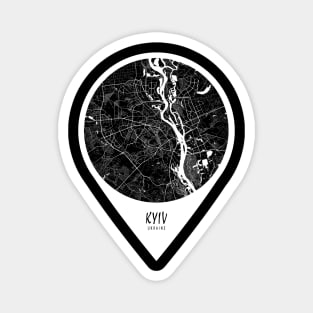 Kyiv, Ukraine City Map - Travel Pin Magnet