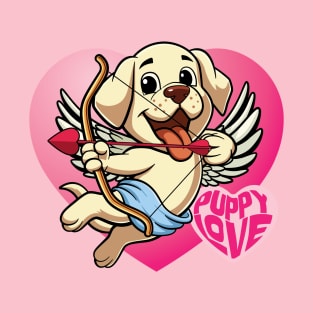 Puppy Love - Cute Labrador Retriever Puppy Cupid T-Shirt