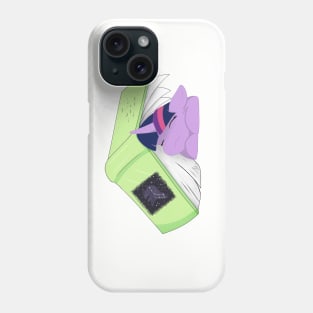 Twilight Sparkle under a book Phone Case