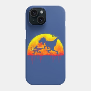 T Rex Dino Surfin Phone Case