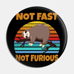 Not Fast Not Furious Sloth Pin