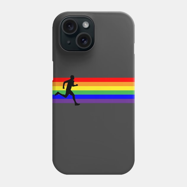 Rainbow Runner Phone Case by Nuft