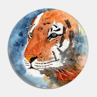 Tiger Power Portrait Pin