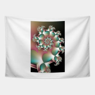 Iridescent Fractal Shell Spiral Tapestry