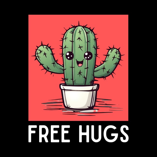 Free Hugs | Cactus Pun by Allthingspunny