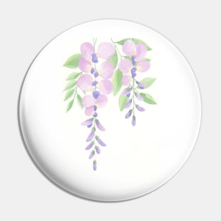 Wisteria Watercolor Pin