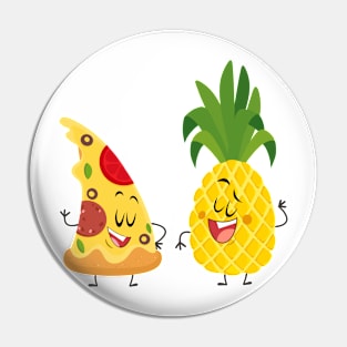 best friends pizza & pineapple Pin