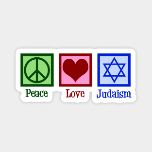 Peace Love Judaism Magnet