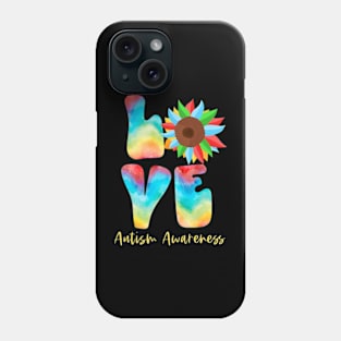 Sunflower Love Autism Awareness Coloful Phone Case