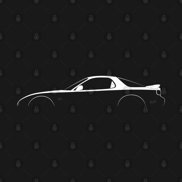 Mazda RX-7 (FD) Silhouette by Car-Silhouettes