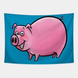 Happy Pig Tapestry