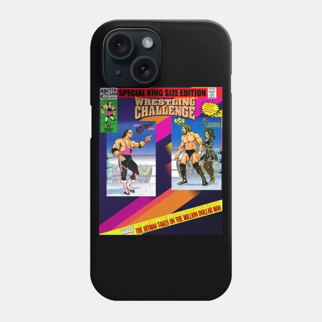 Wrestling Challenge Comic Phone Case by Meat Beat