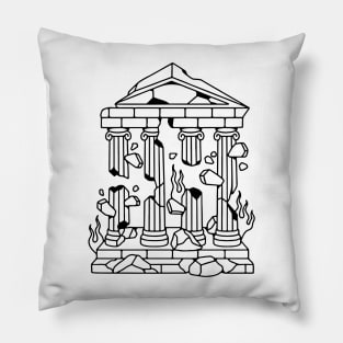 Art of destruction hate burning temple rome fire flames Pillow