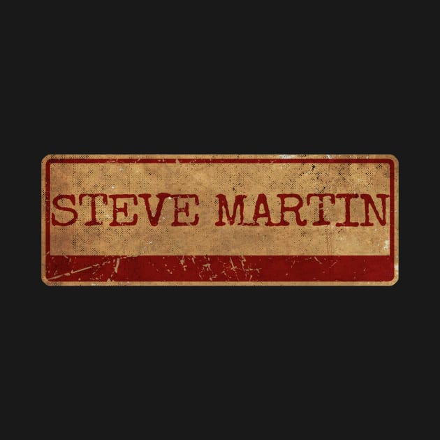 Aliska text red gold retro Steve Martin by Aliska