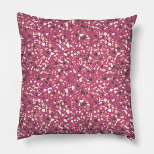 Spring Summer Pink Modern Terrazzo Pattern Pillow