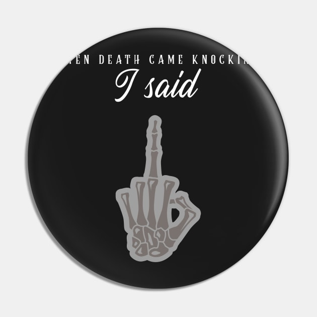 Middle Finger to the Death Reaper Survivor Pin by RareLoot19