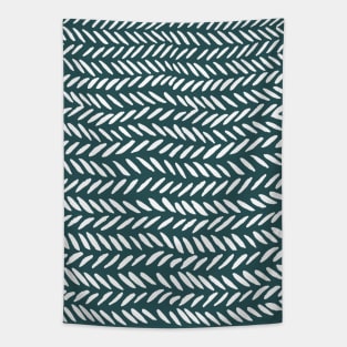 Knitting pattern - white on teal Tapestry