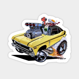 SUPER Nova yellow 1970 Nova SS Magnet